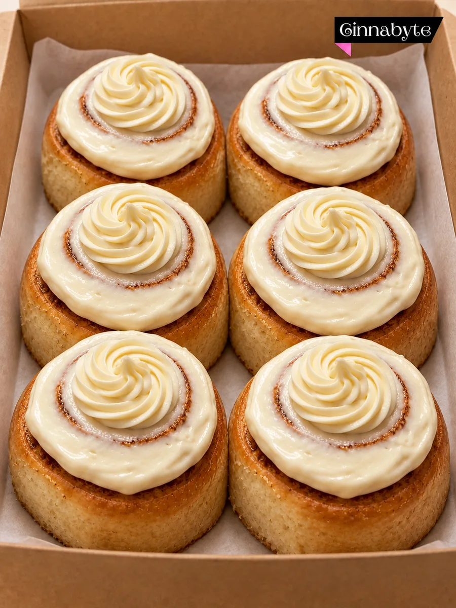 Sixpack de seis rolls Classic con glaseado cremoso