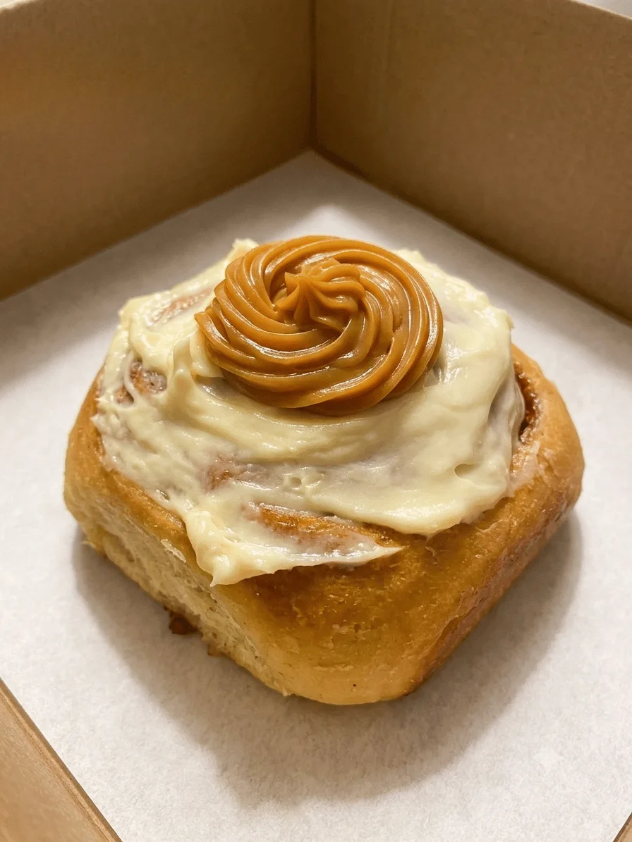 Roll individual con cobertura de dulce de leche